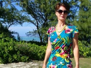 Tropical Wrap Dress maxi dress pattern hack | So Sew Easy