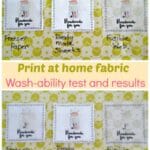 Printing on fabric at home. How washable is it? How to make the ink stick so you can wash your print at home fabric.