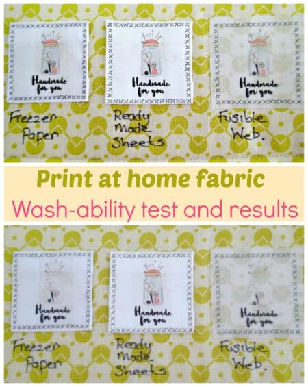 Printing on fabric at home.  How washable is it?  How to make the ink stick so you can wash your print at home fabric.