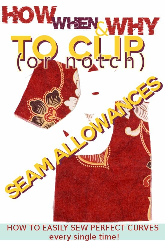 Serger Pepper - Clip and notch seam allowances - how to easily sew perfect curves
