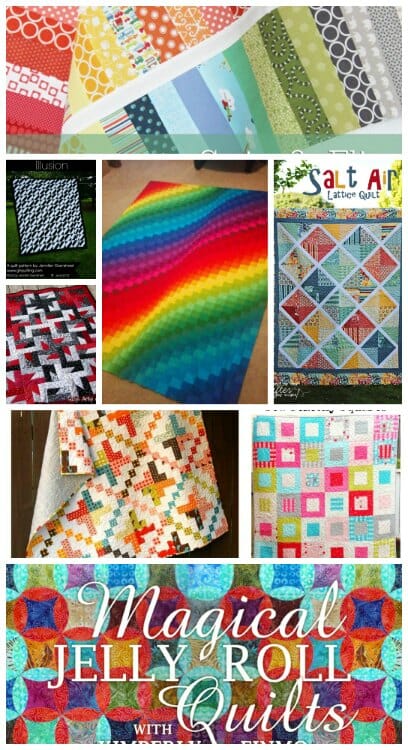 The best free jelly roll quilt patterns. From beginner to advanced and everything in between. Love that rainbow one!