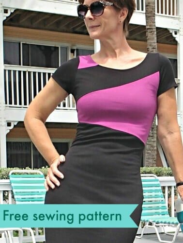 Just what I've been looking for. Free pattern for a work dress that looks smart but fun.