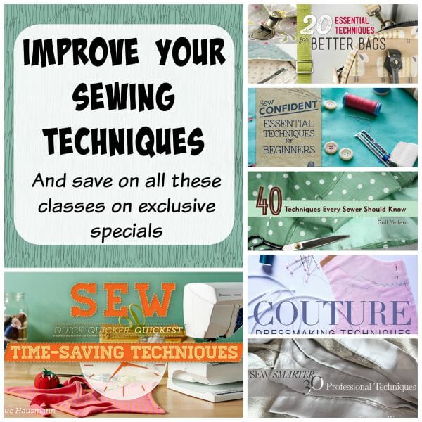 Exclusive offer on So Sew Easy for great savings on all these 'techniques' classes on Craftsy.  Limited time offer.