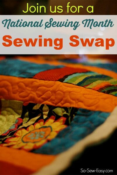 Fun Sewing Swap event happening at So Sew Easy for September. Share your love of sewing with a new friend for National Sewing Month.