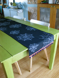 sewing halloween table