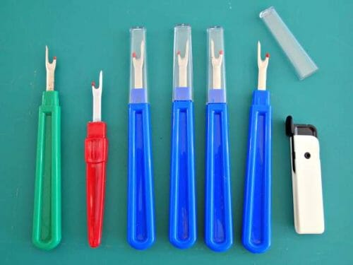 Seam ripper for unsightly stitches