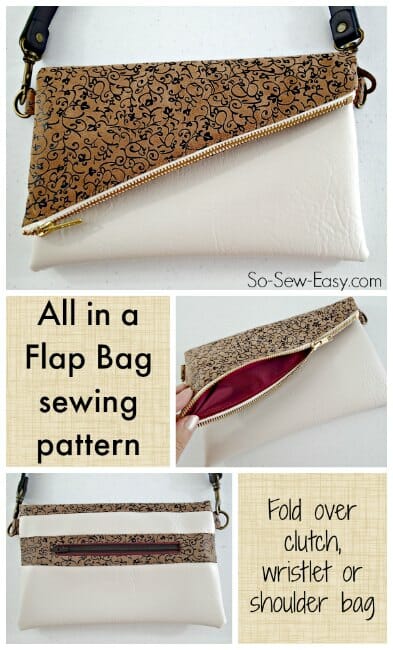 All in a Flap Bag - fold over bag pattern POTM - So Sew Easy