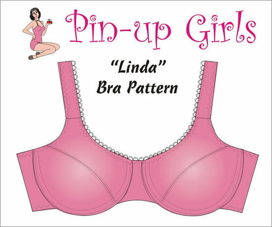 Bra Making Supplies Pin-Up Girls: 'Linda' Partial Band Bra Pattern
