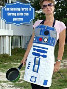 Squeal! A chance to show my geeky side and my love of Sci-Fi with this free apron pattern. Running to the fabric shop right now!