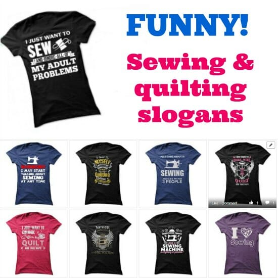 Hahaha some of these sewing and quilting t-shirts are hilarious.  Can't decide on my favorite.