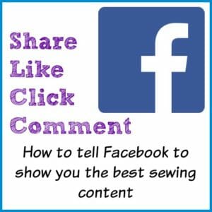 How to teach the Facebook algorithm what you want to see more of in your news feed - ideally more about sewing!