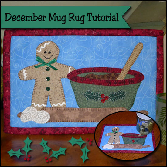 OOh this is so 'sweet'. A Christmas baking gingerbread mug rug pattern. I love how the details and icing are created.