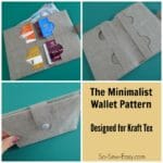 Kraft Tex wallet pattern. I live the slimline and functional look of the this Kraft Tex wallet - must give this new stuff a try.