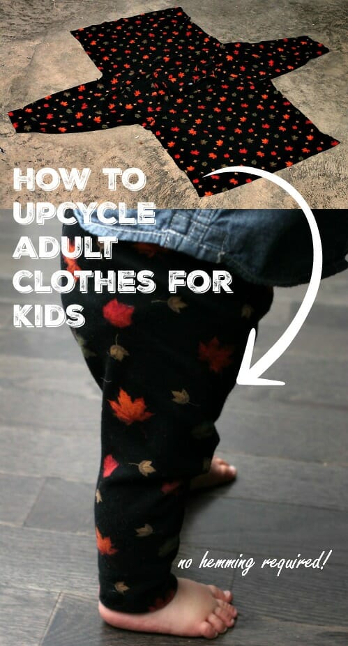 Upcycle kid's clothes no hemming required