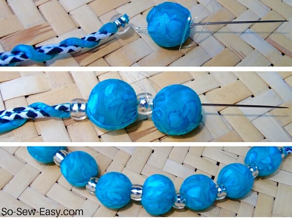 fabric covered beaded necklaces - step 10