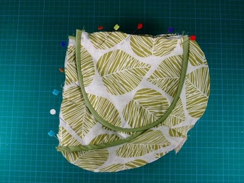 fabric covered basket