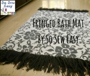 fringed bath mat