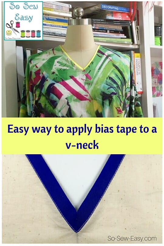 bias tape to a v-neck