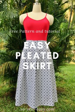 easy pleated skirt pattern