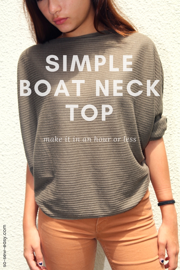 simple boat neck top pattern