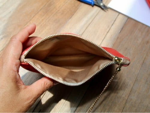 lined pouch
