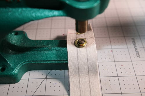 sewing with eyelets