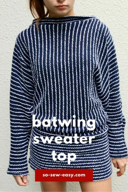 Batwing Sweater Top FREE Pattern - Cosy Outfit For Winter | So Sew Easy