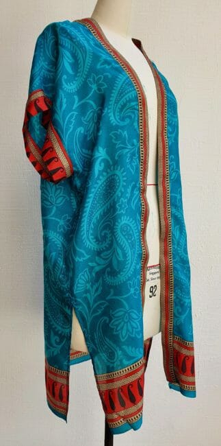 short sleeve mid length kimono pattern