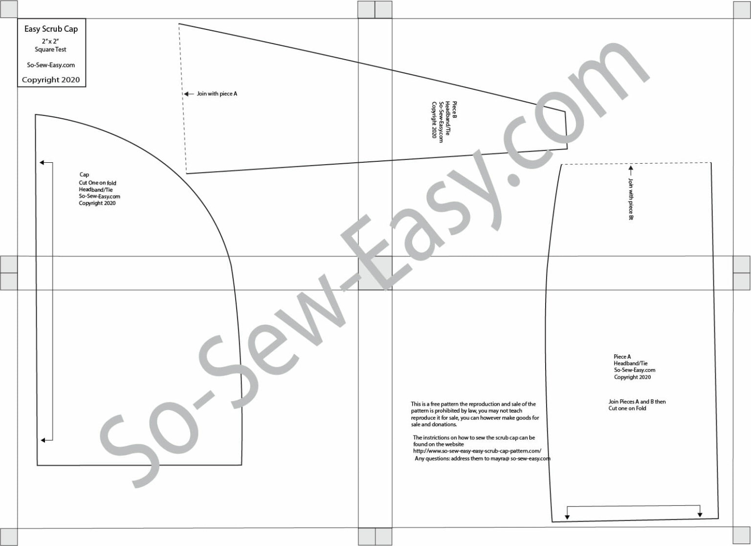 Easy Surgical Scrub Cap Pattern Make It And Donate It So Sew Easy