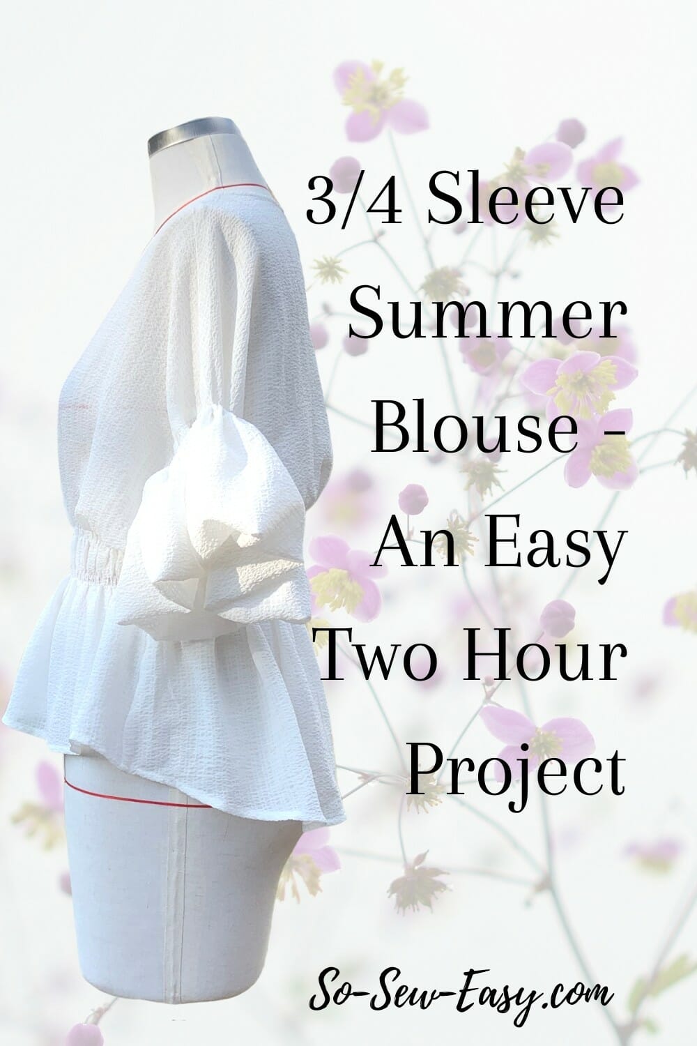 3/4 sleeve summer blouse