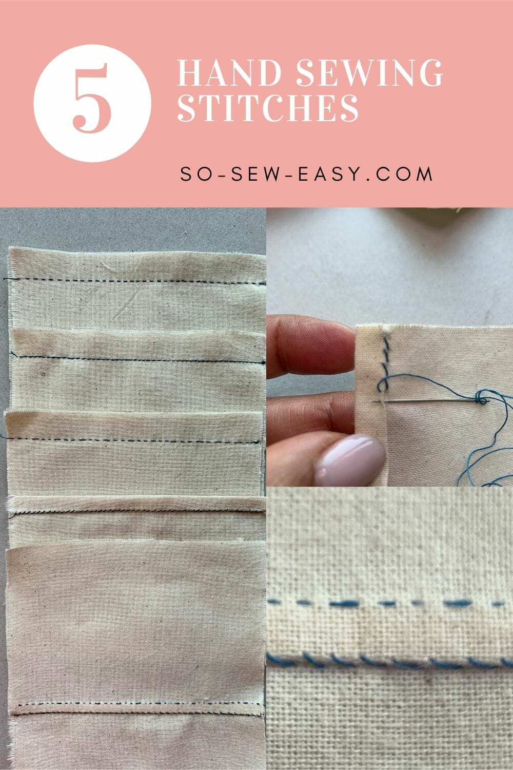 Sportschool Beschuldiging terug Hand-Sewing Stitches For Making Clothes By Hand | So Sew Easy