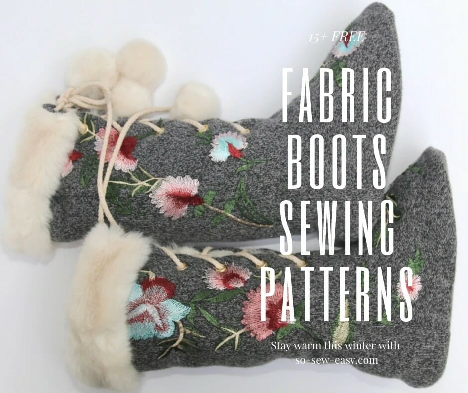 fabric boots sewing patterns