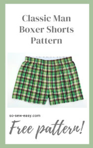 Classic Man Boxer Shorts Pattern