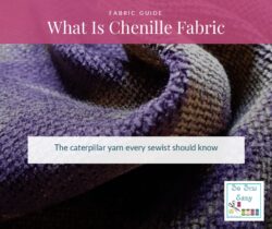 Chenille fabric close up showing the soft caterpillar pile
