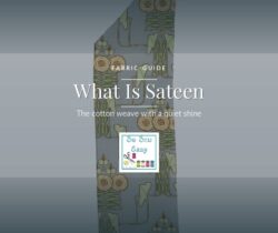 What is sateen shown on a length of lustrous cotton sateen fabric