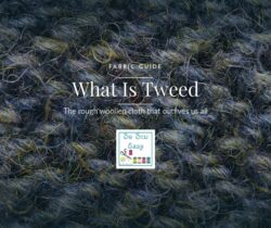 What is tweed shown as a close up of woollen twill cloth