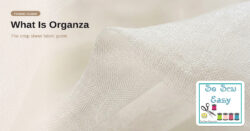 Sheer white organza fabric drape — So Sew Easy fabric guide